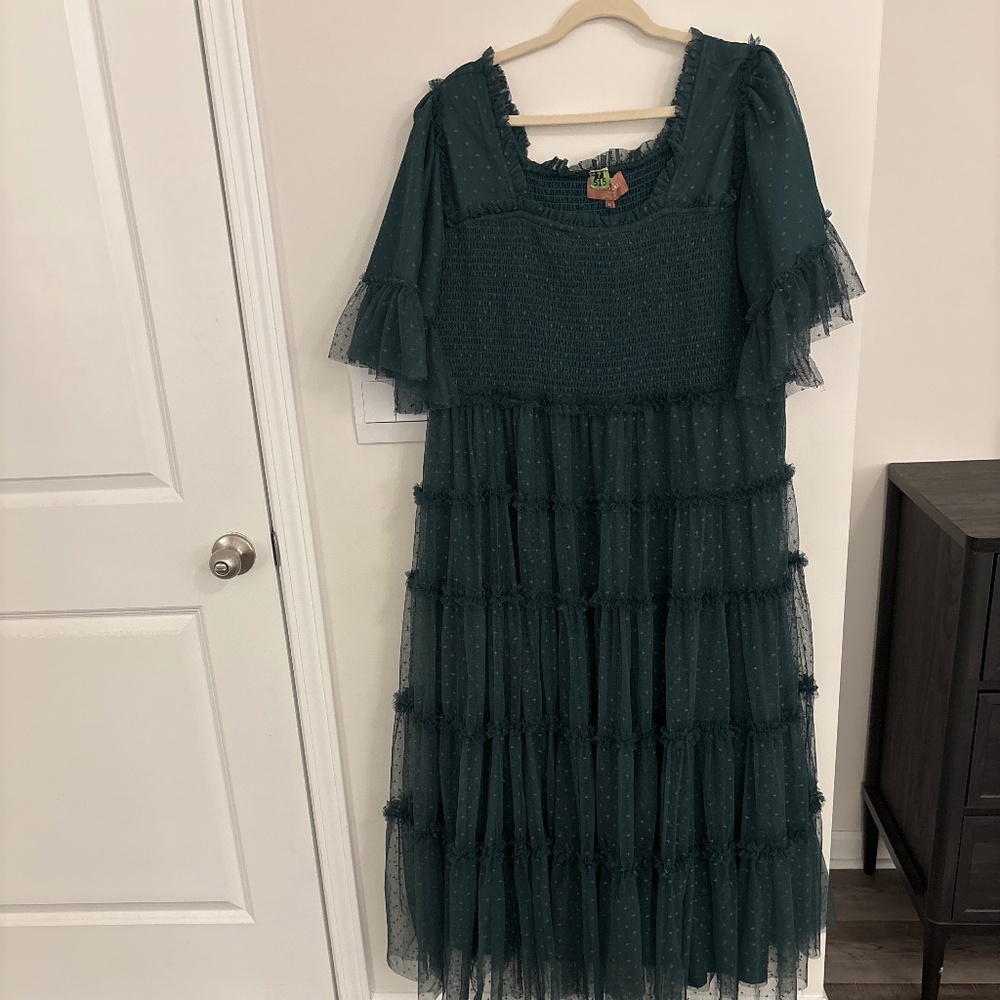 JessaKae Tea Length Hunter Green Dress